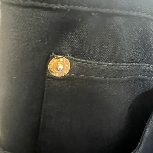 ST. JOHN SPORT Women's Size 10 Cotton Trouser Pant 5 Pocket Jean Black Preppy - Picture 7 of 13